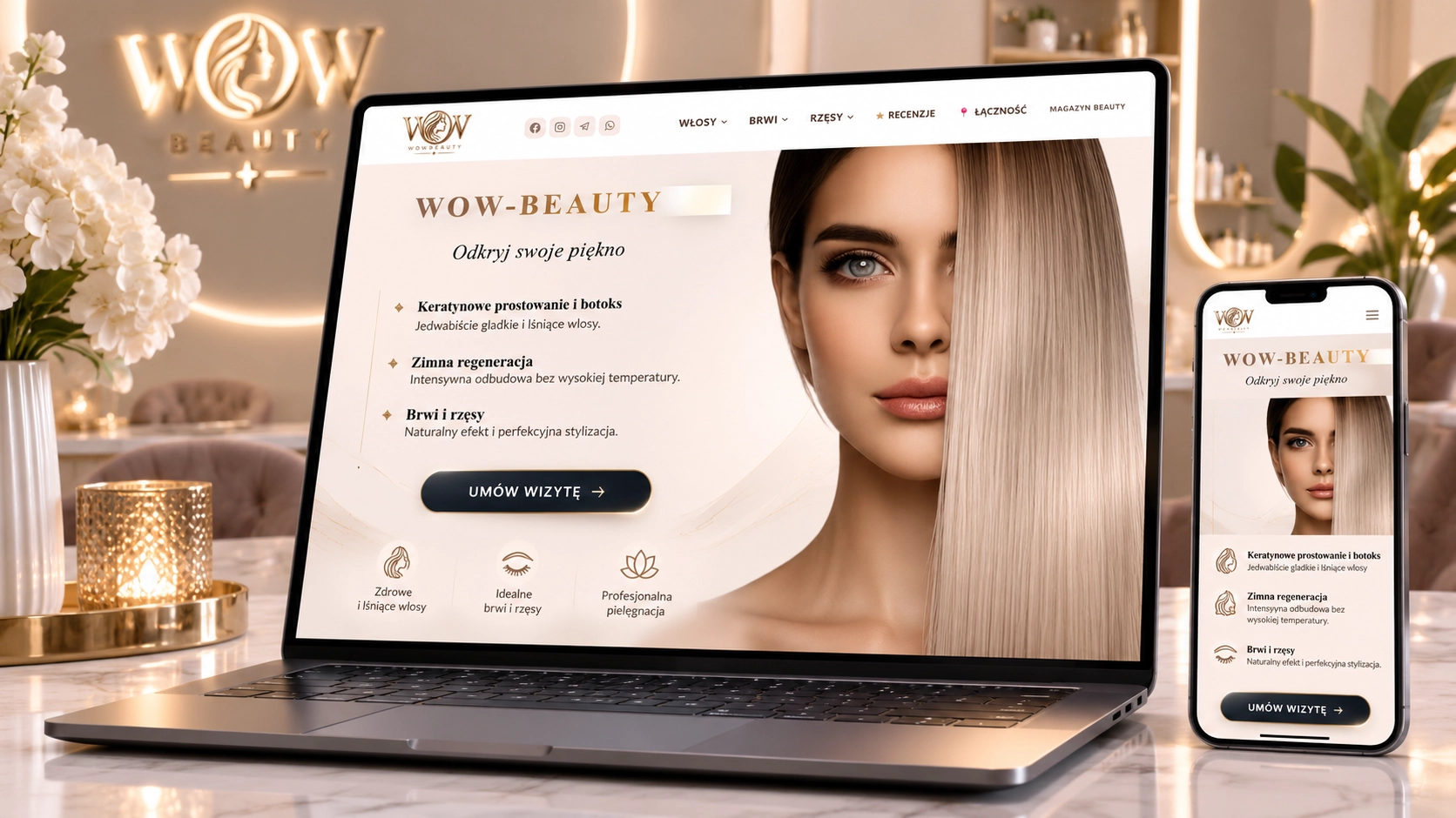 WOW Beauty — сайт для beauty бізнесу